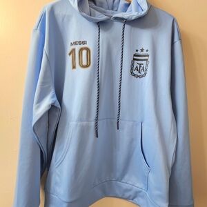 Light Blue Messi Hoodie with AFA Logo